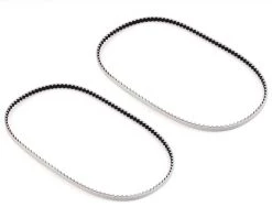 Yokomo BD10 Front/Rear Low Friction Drive Belt (White) (2) (117T)