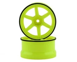 Yokomo 12mm Hex Racing Performer High Traction RWD Drift Wheels (Yellow) (2) (6mm Offset)