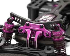 Yokomo YD-2 Graphite/Aluminum Hybrid Front Shock Tower (Purple) -Yoko Parts Store yoky2 017agpa 2