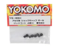 Yokomo Aluminum Hard Coated Shock Cap Ball Set (4) -Yoko Parts Store yokys 8bh 1