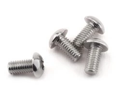 Yokomo 3x6mm Aluminum BD9 Button Head Hex Screw (4)