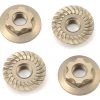 Yokomo 4mm Thin Aluminum Serrated Flanged Nut (4)